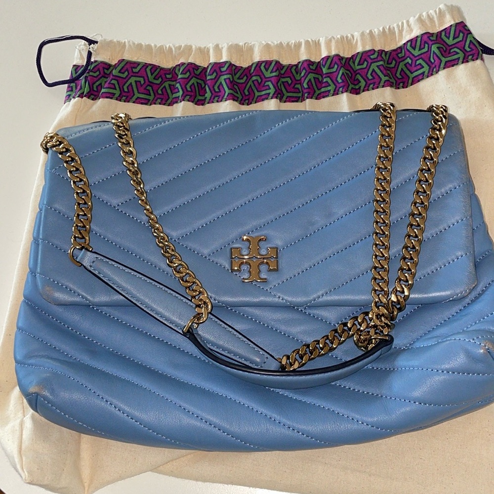 blue tory burch cross body / shoulder bag